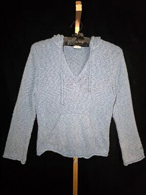 Columbia Knit Hooded Sweater Kangaroo Pockets S